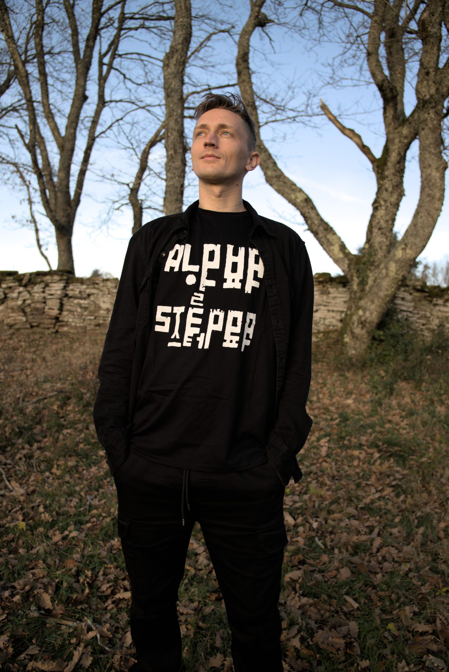 Alpha Steppa Organic T-Shirt (Men's/Unisex) [BLACK]