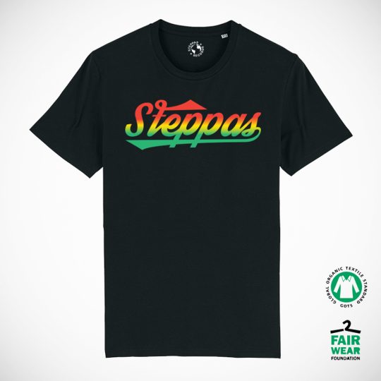 Steppas "Swash RYG" Organic T-Shirt (Men's/Unisex) [BLACK]