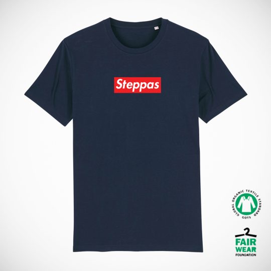 "Steppas Box" Organic T-Shirt (Men's/Unisex) [BLUE]
