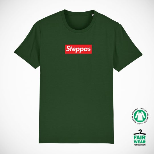 "Steppas Box" Organic T-Shirt (Men's/Unisex) [GREEN]