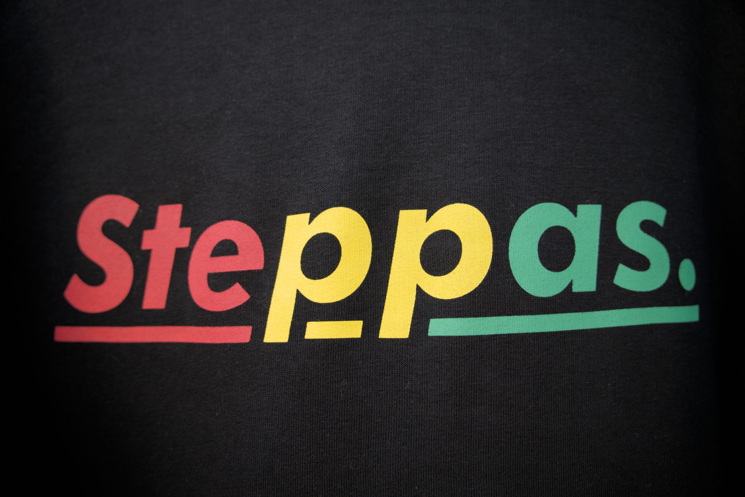 Steppas "Red-Yellow-Green" Organic Hoodie (Men's/Unisex) [BLACK]