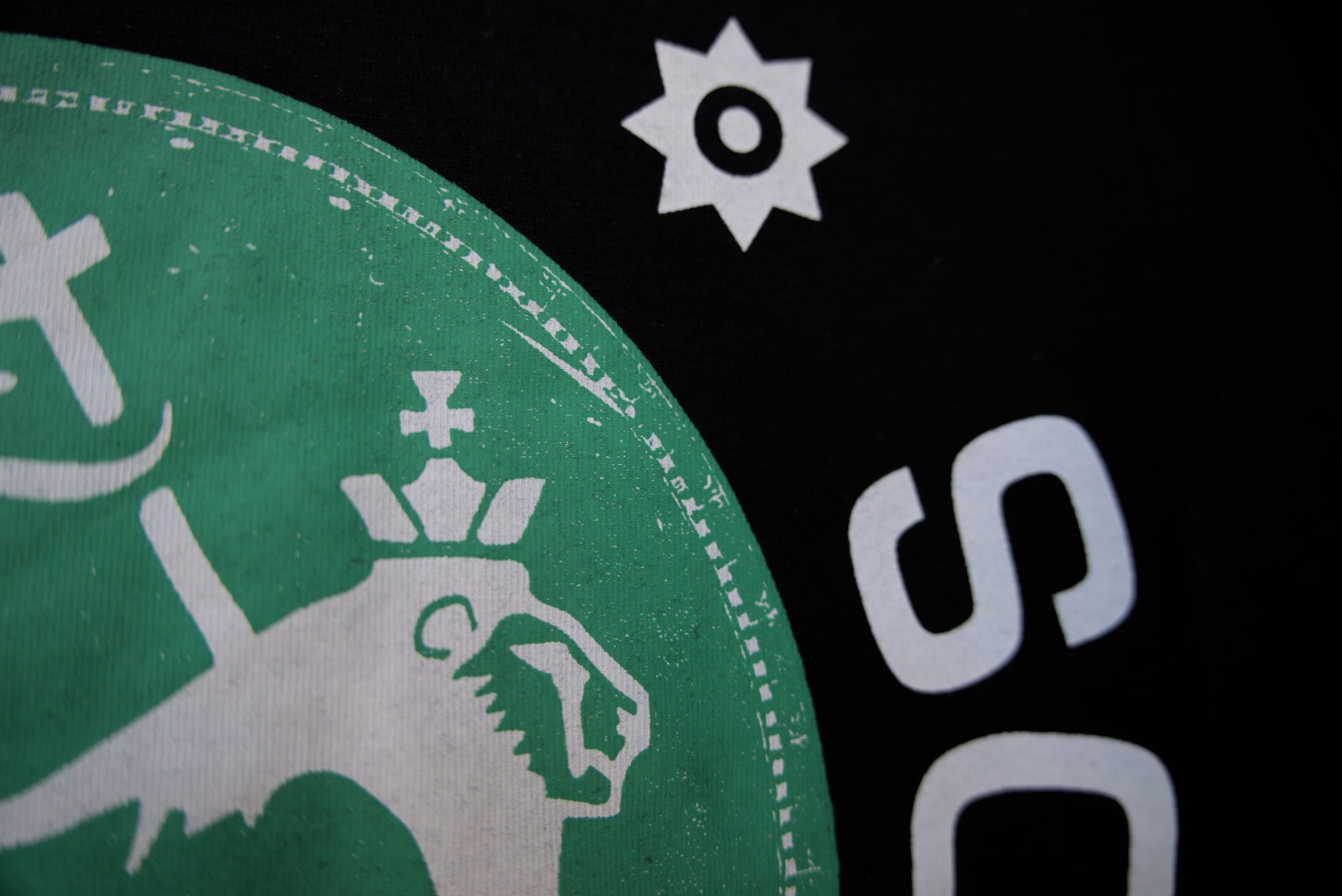 Steppas "Lion" Organic T-Shirt (Men's/Unisex) [GREEN ON BLACK]
