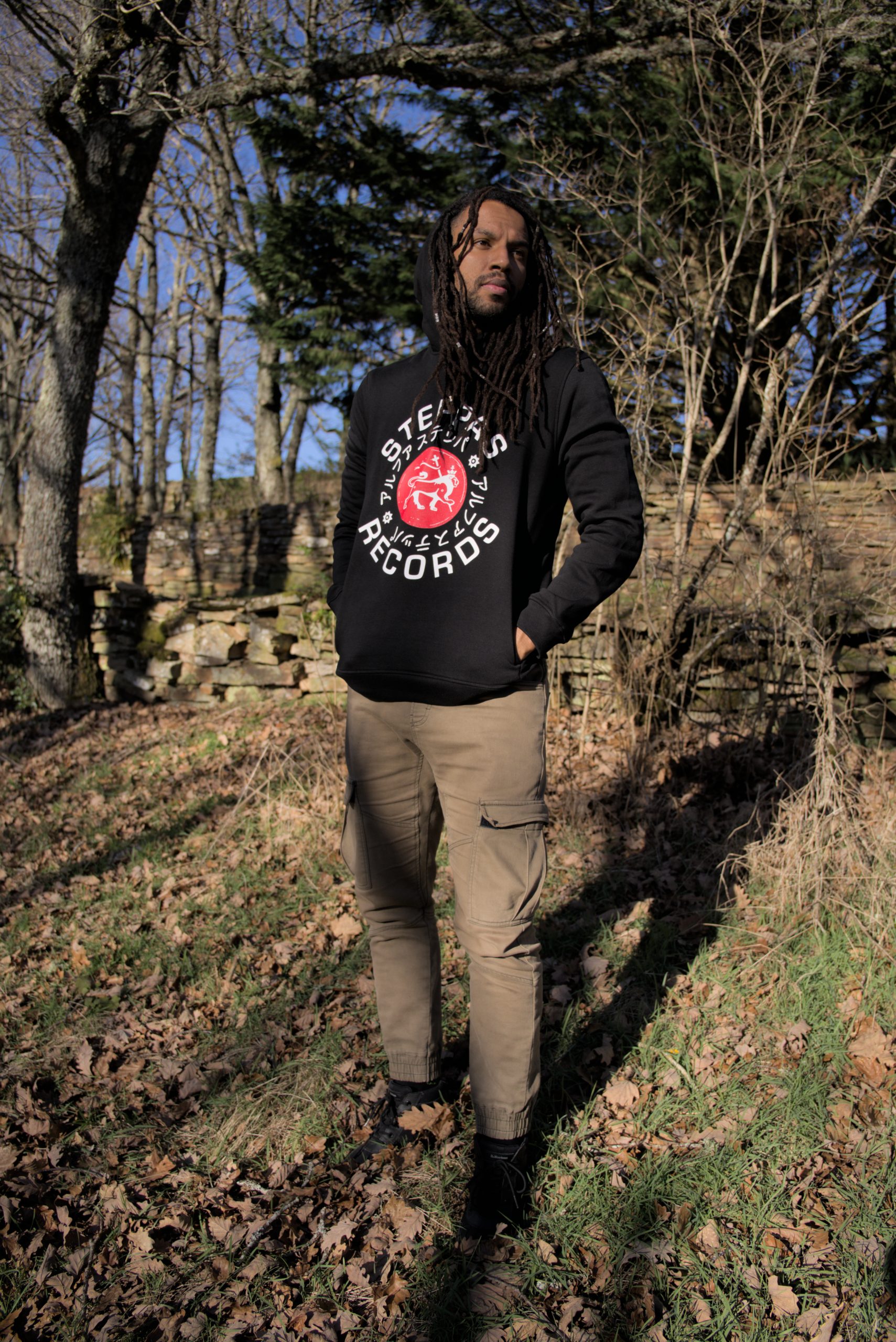 Steppas "Japan" Organic Hoodie (Men's/Unisex) [BLACK]