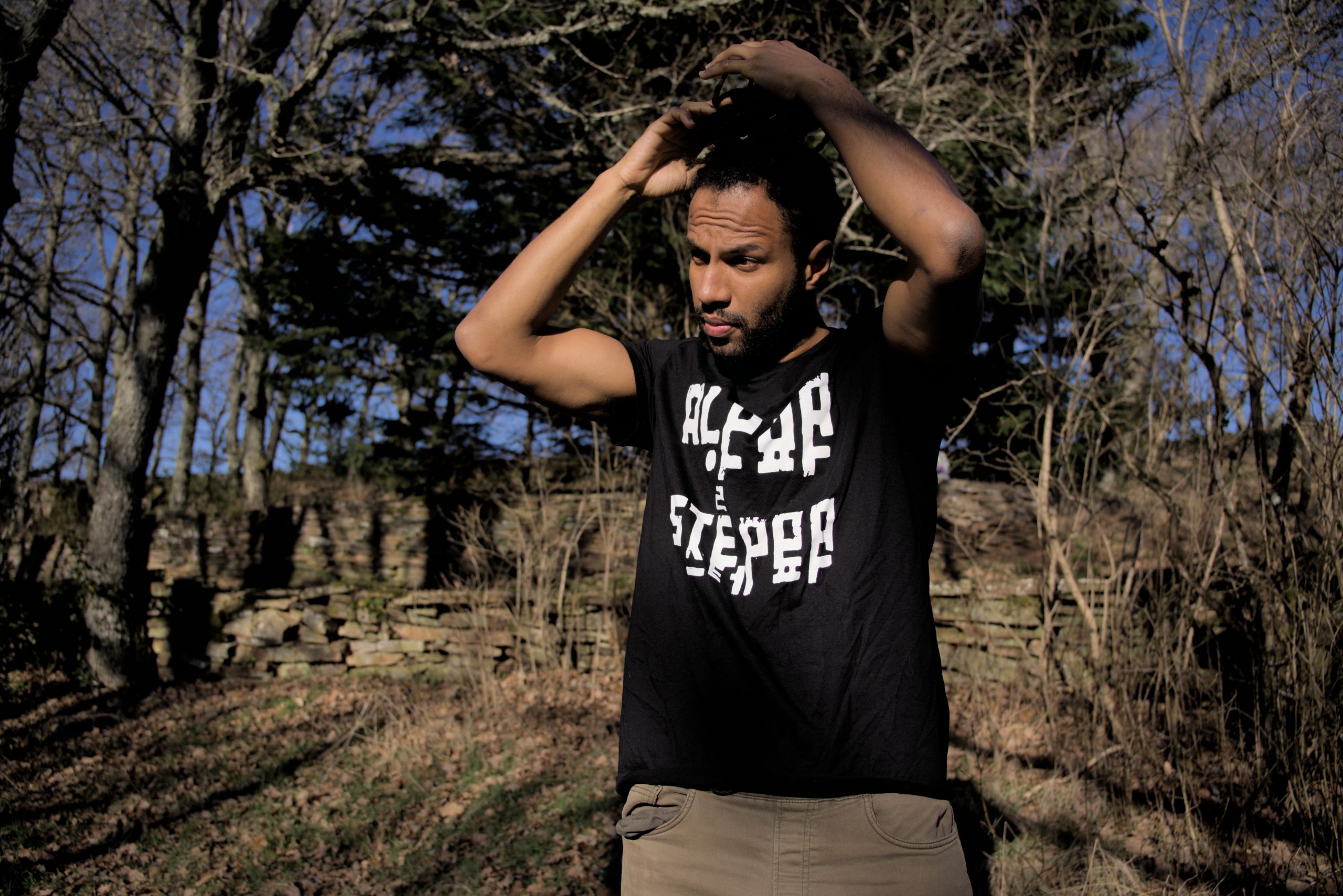 Alpha Steppa Organic T-Shirt (Men's/Unisex) [BLACK]