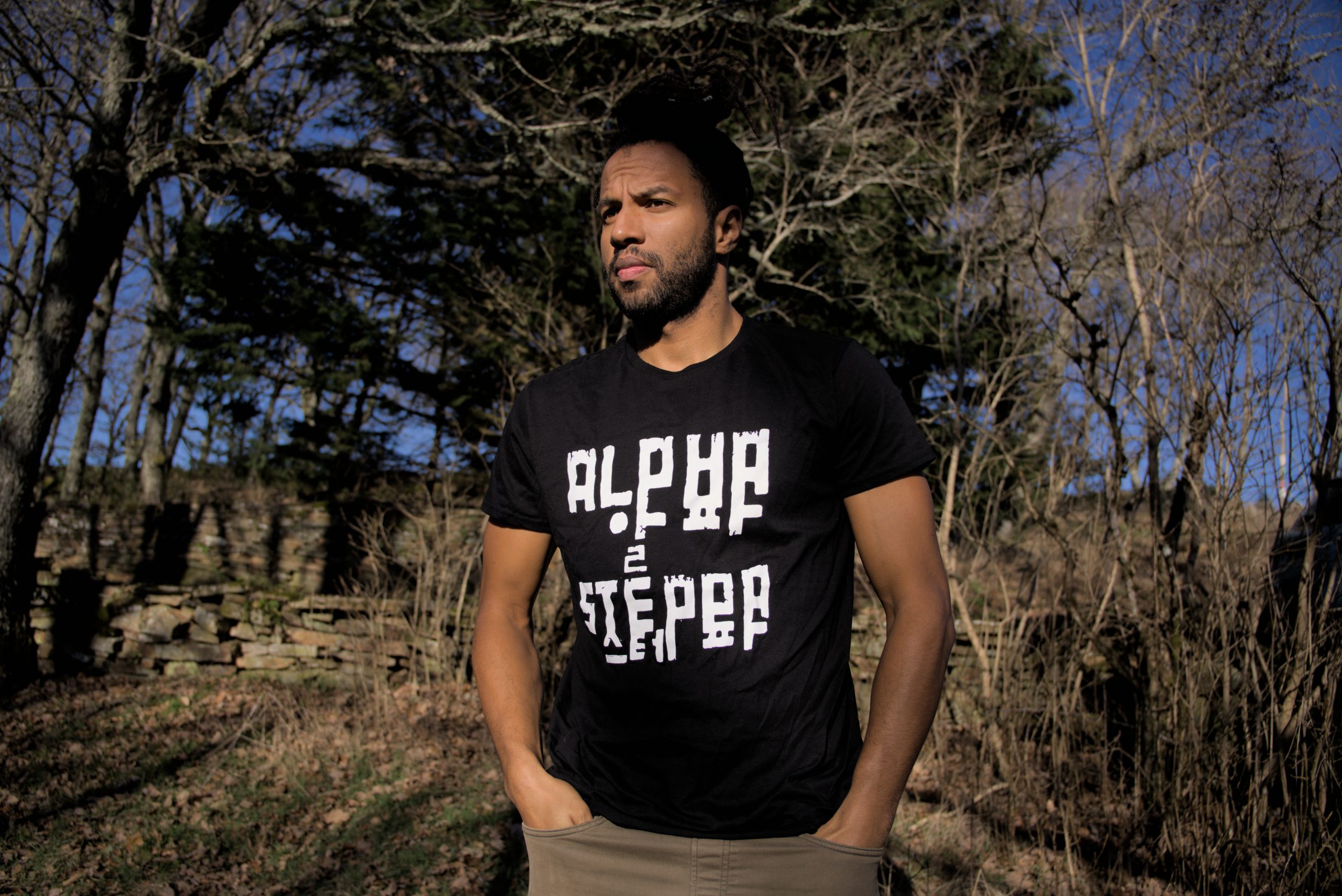 Alpha Steppa Organic T-Shirt (Men's/Unisex) [BLACK]