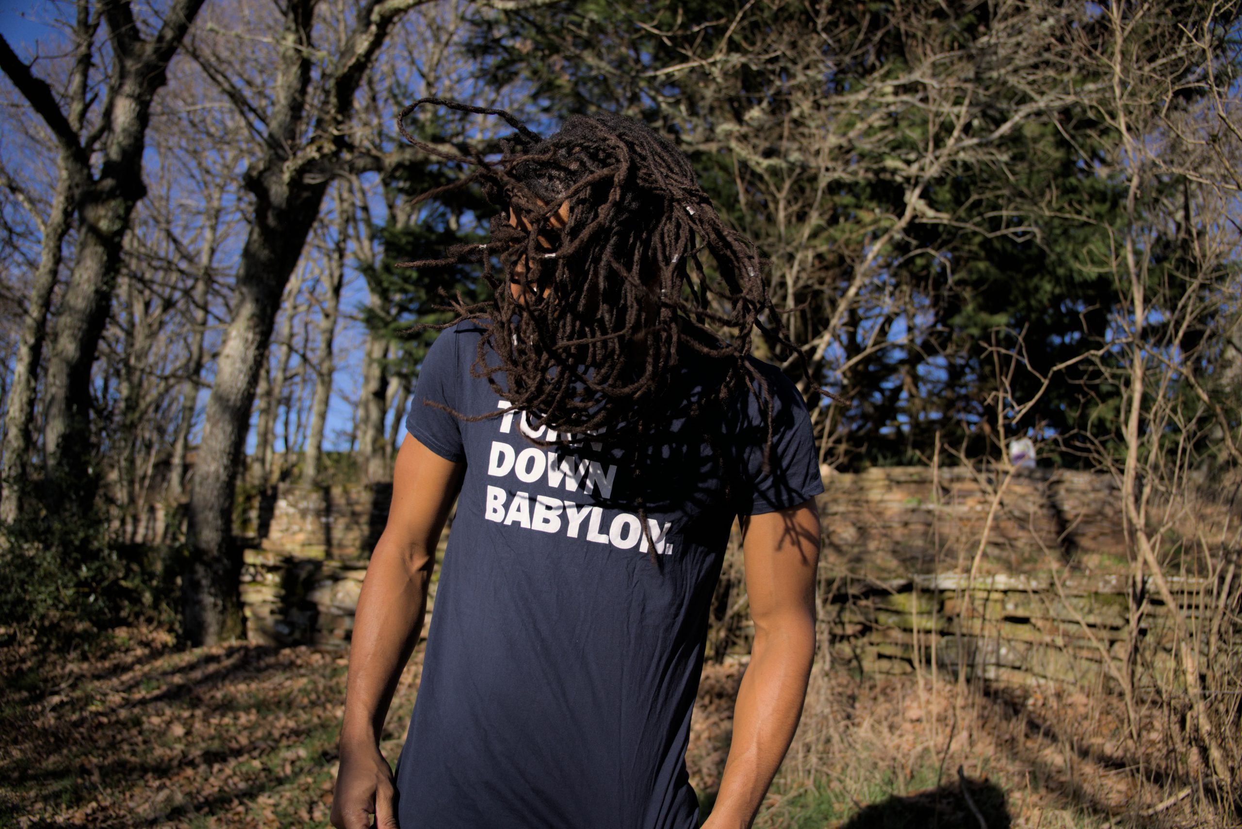 "Turn Down Babylon" Organic T-Shirt (Men's/Unisex) [BLUE]